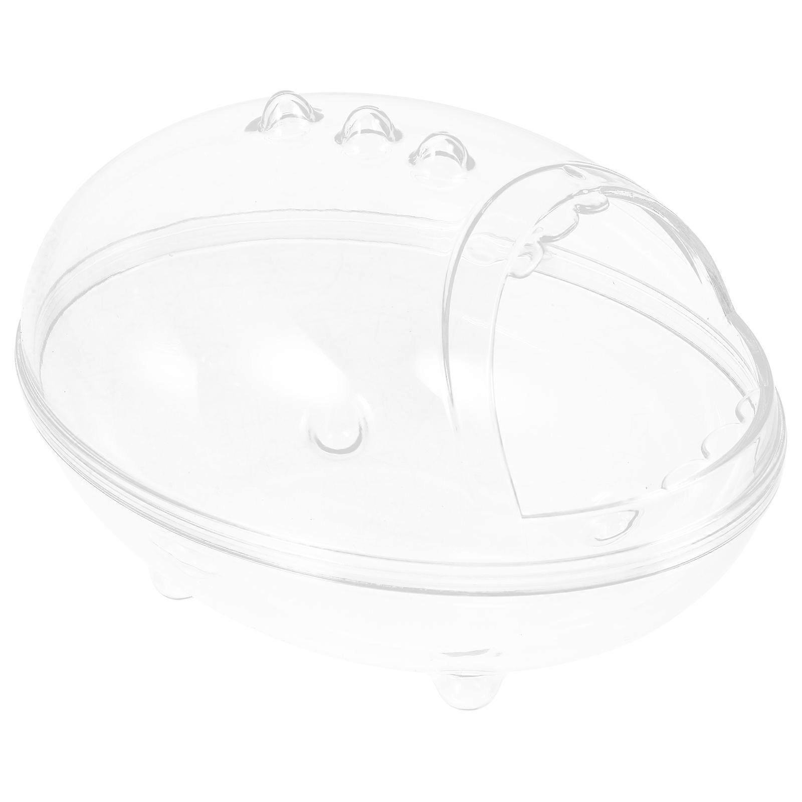 Acrylic Hamster Bathroom Sandbox for Storage 4Pcs Transparent Bath