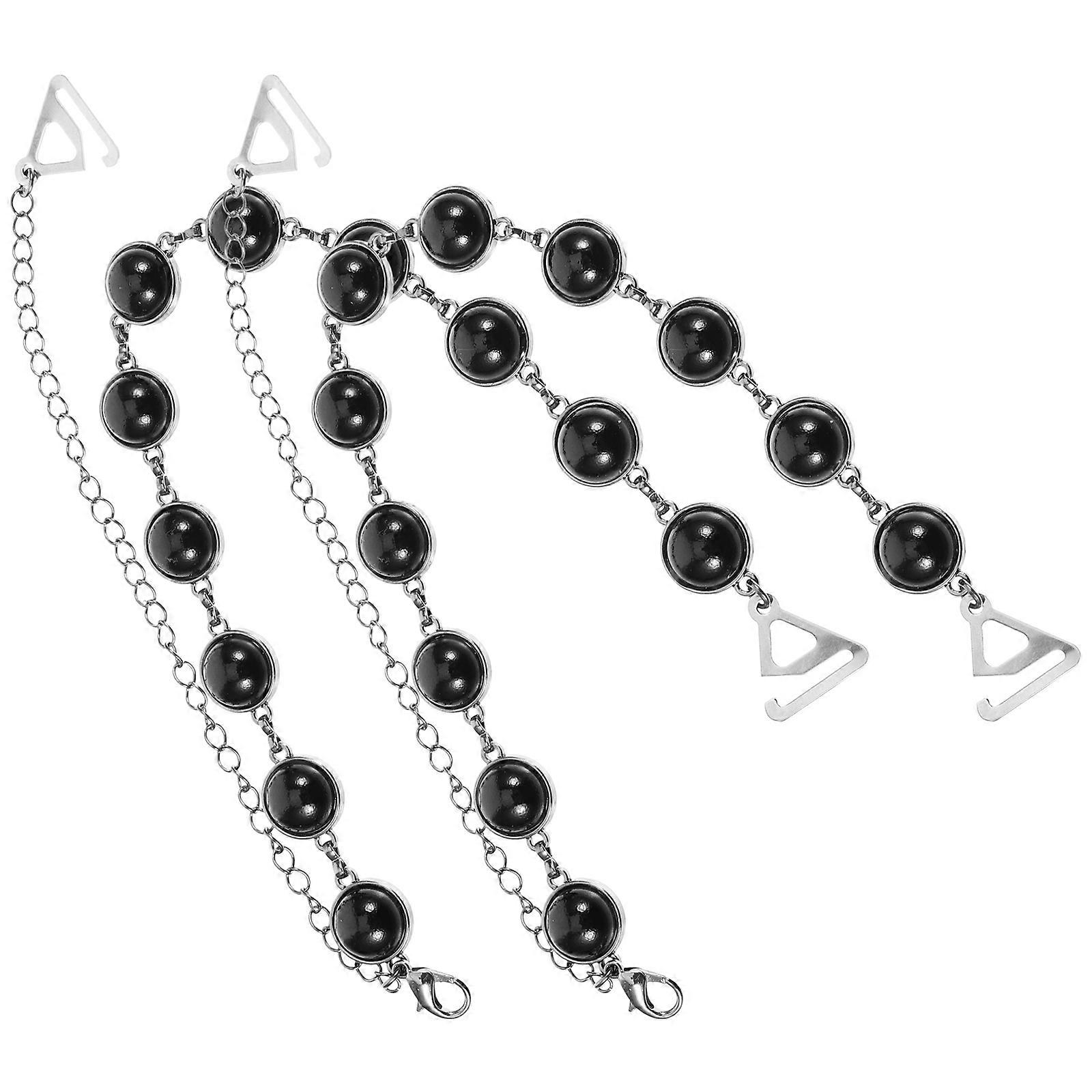 Bra Straps Decorative Pearl Bra Straps Replacement for Bras 2Pairs