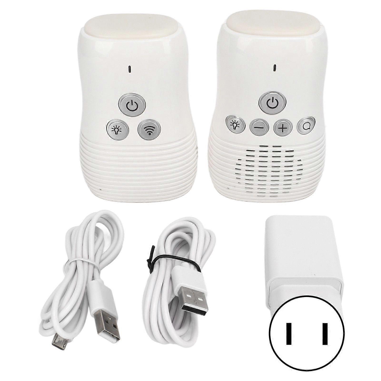 2.4GHz Wireless Audio Baby Monitor Two Way Intercom Baby Care Monitor with Night Light 100240V US Plug