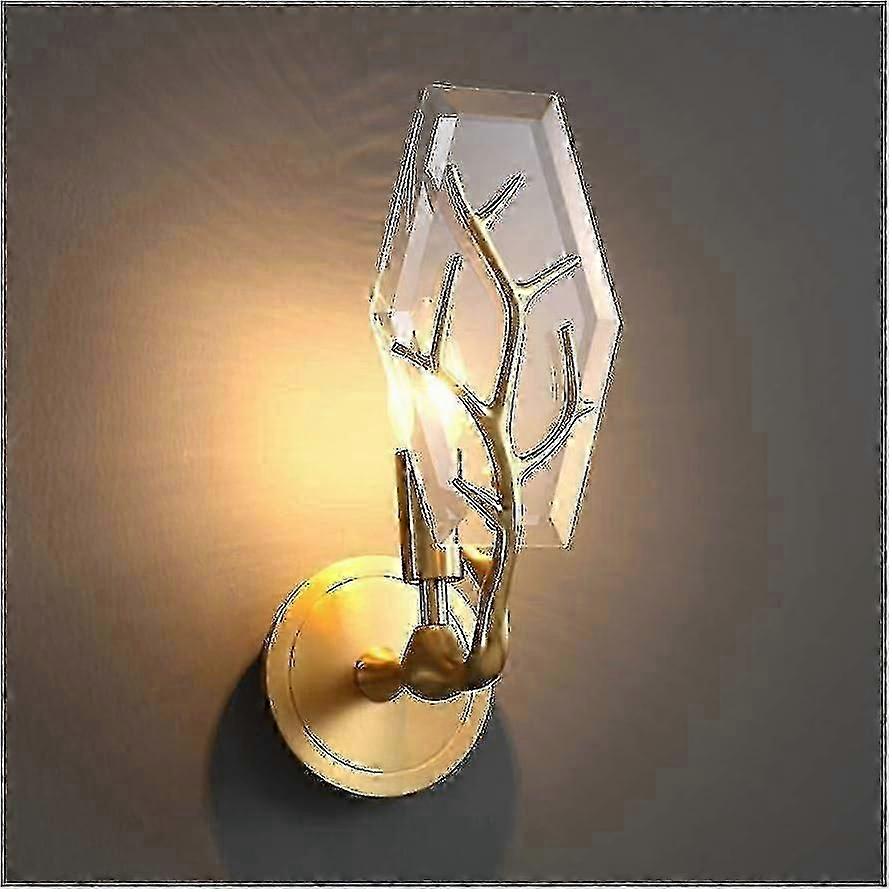 Copper Crystal Antlers Creative Decoration Wall Lamp