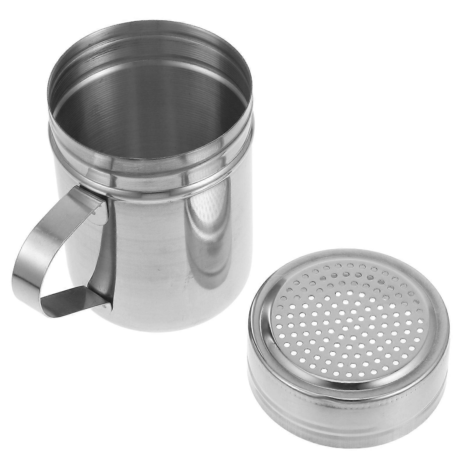 Baking Flour Duster Stainless Steel Powdered Sugar Shaker with Handle