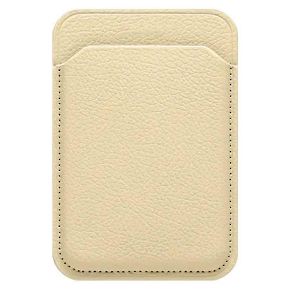 Magnetic Card Holder with Litchi Leather Texture - Secure ID Storage Solution