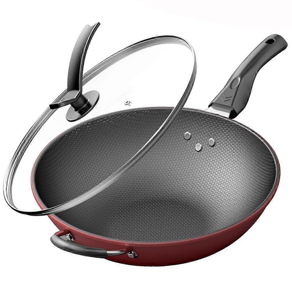 Cast Iron Pot Uncoated And Nonstick 34 Cm Diameter Wok Pan Fry Pan Casserole Skillet Cookware