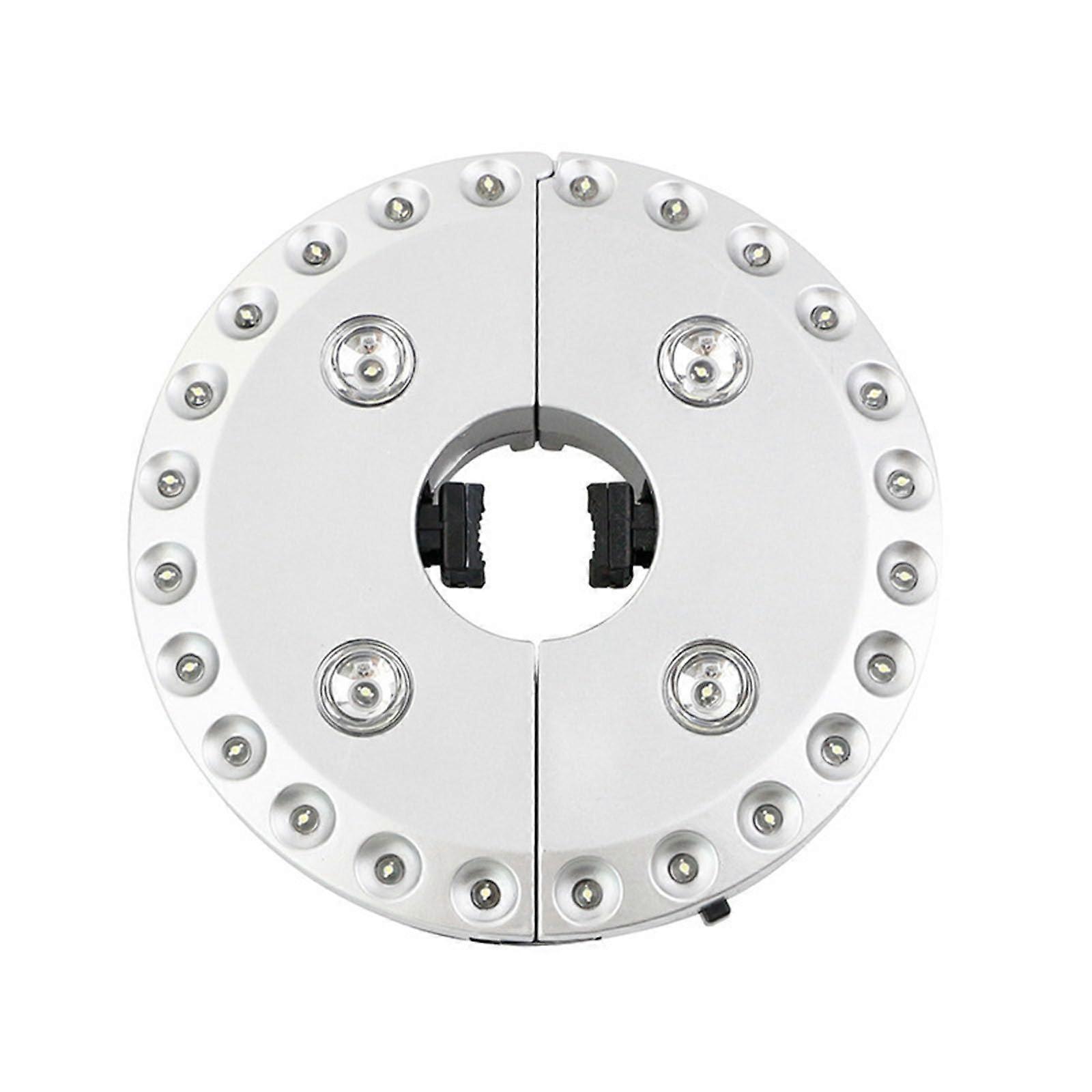 Patio Umbrella Light Pole Mounted 28 LED 100 Lumens 3 Lighting Modes Cordless 4 AA Battery Operated Silver