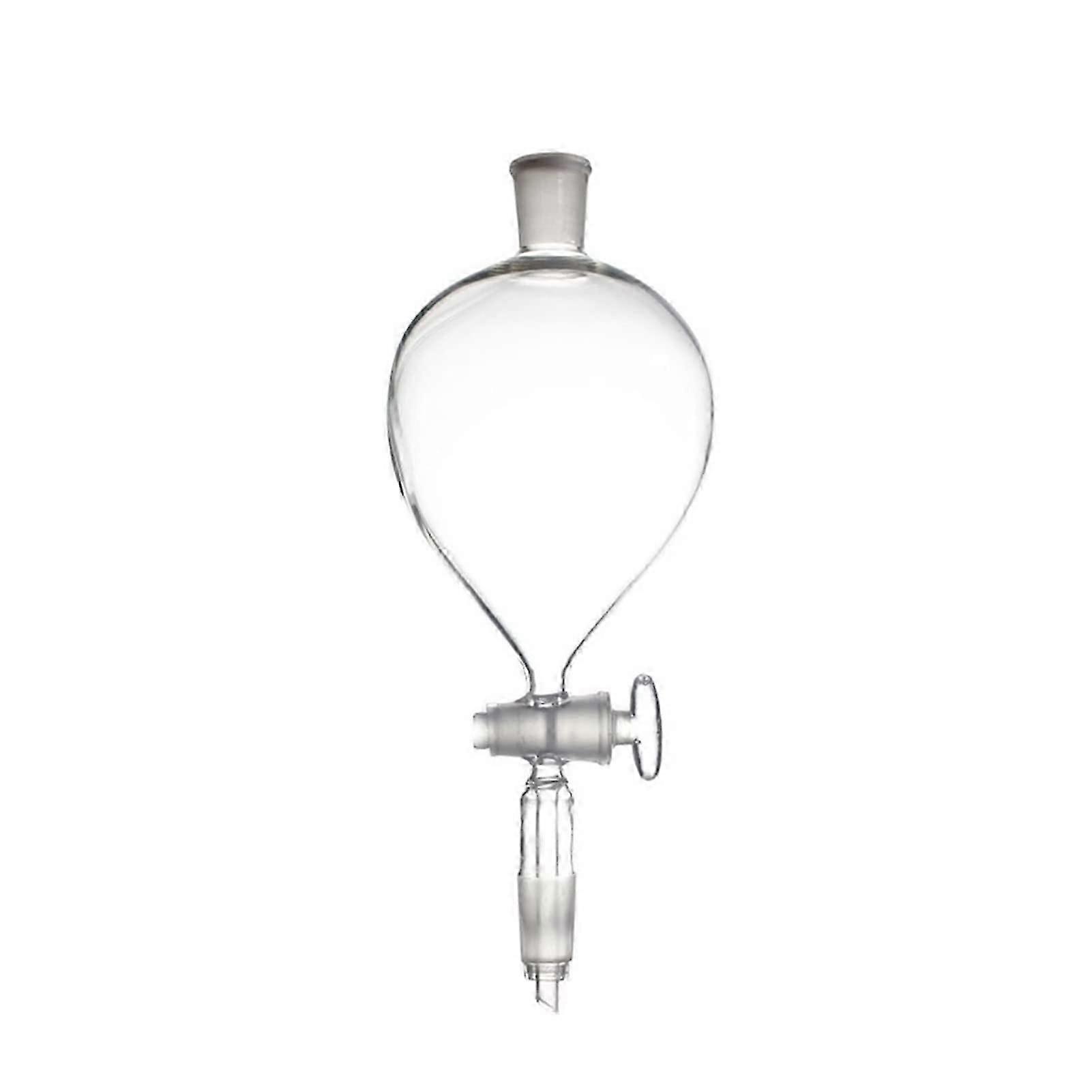 500ml Separatory Funnel Globe Shape with Standard Ground Mouth 19/26 2 Heat Resistant Lab Funnel Lab Glassware Pack of 1 (Size : 500mL 19/26 2)
