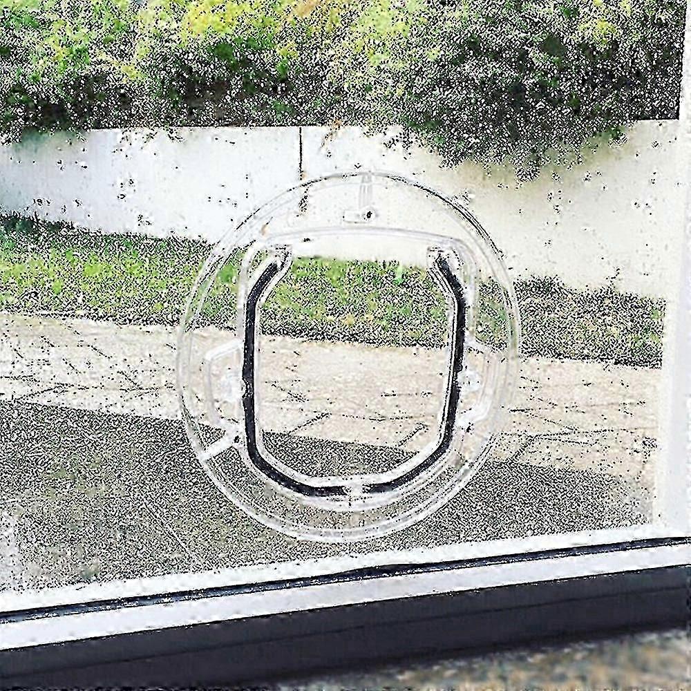 Easy Install Clear Glass Pet Door 30cm Selective Entry