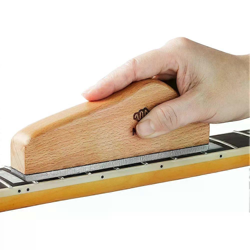 Guitar Fret File Guitar Fret Crowning File Hardwood & Carbon Steel Fret Leveling File 6 In Fret End Beveling File Luthier Tool