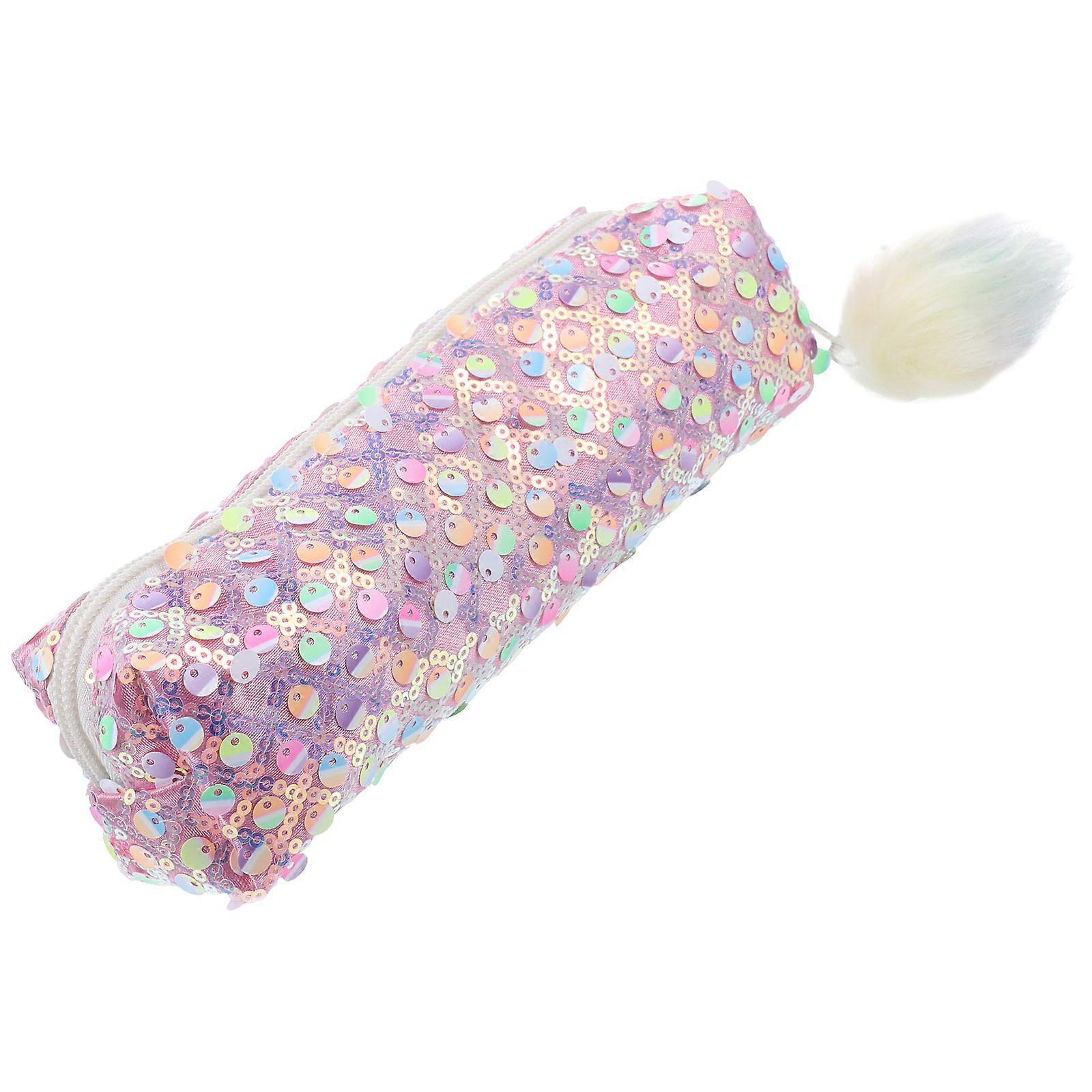 3Pcs Pink Pencil Case for Students Durable Makeup Pencil Storage Bag