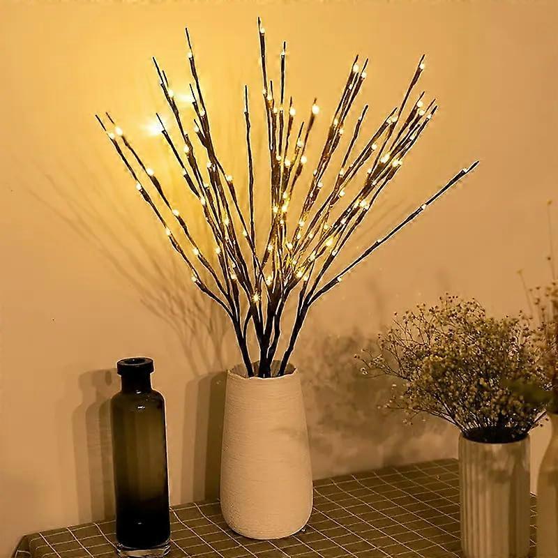 3 Pack Twig Lights Battery Operated 60 LED Prelit Branches Indoor Decor Vase Centerpiece Party
