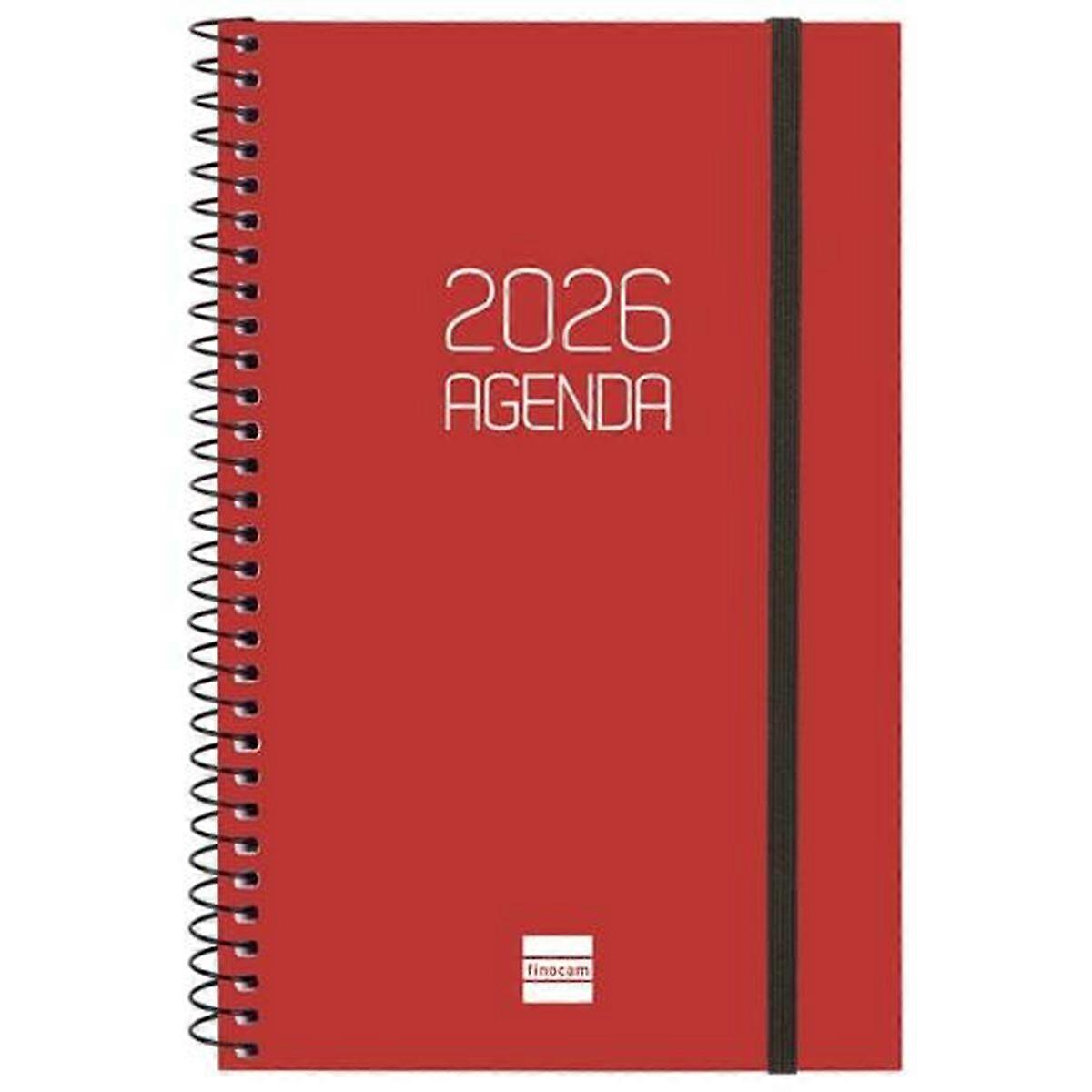 Diary Finocam OPAQUE Burgundy 11,7 x 18,1 cm 2026