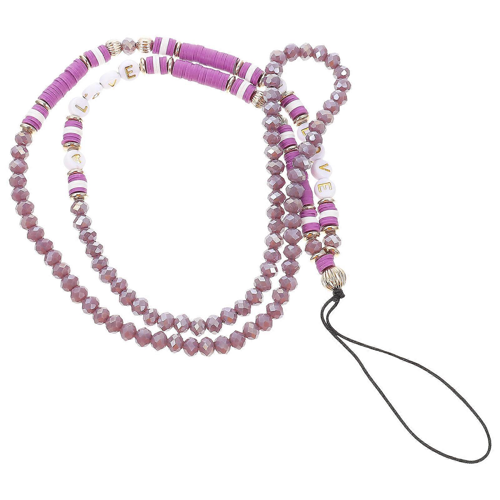 DIY Crystal Mobile Phone Charm For Mobile Phone Enthusiasts Daily Use 42.5X0.5X0.5CM Functional Anti-lost Protection 1Set