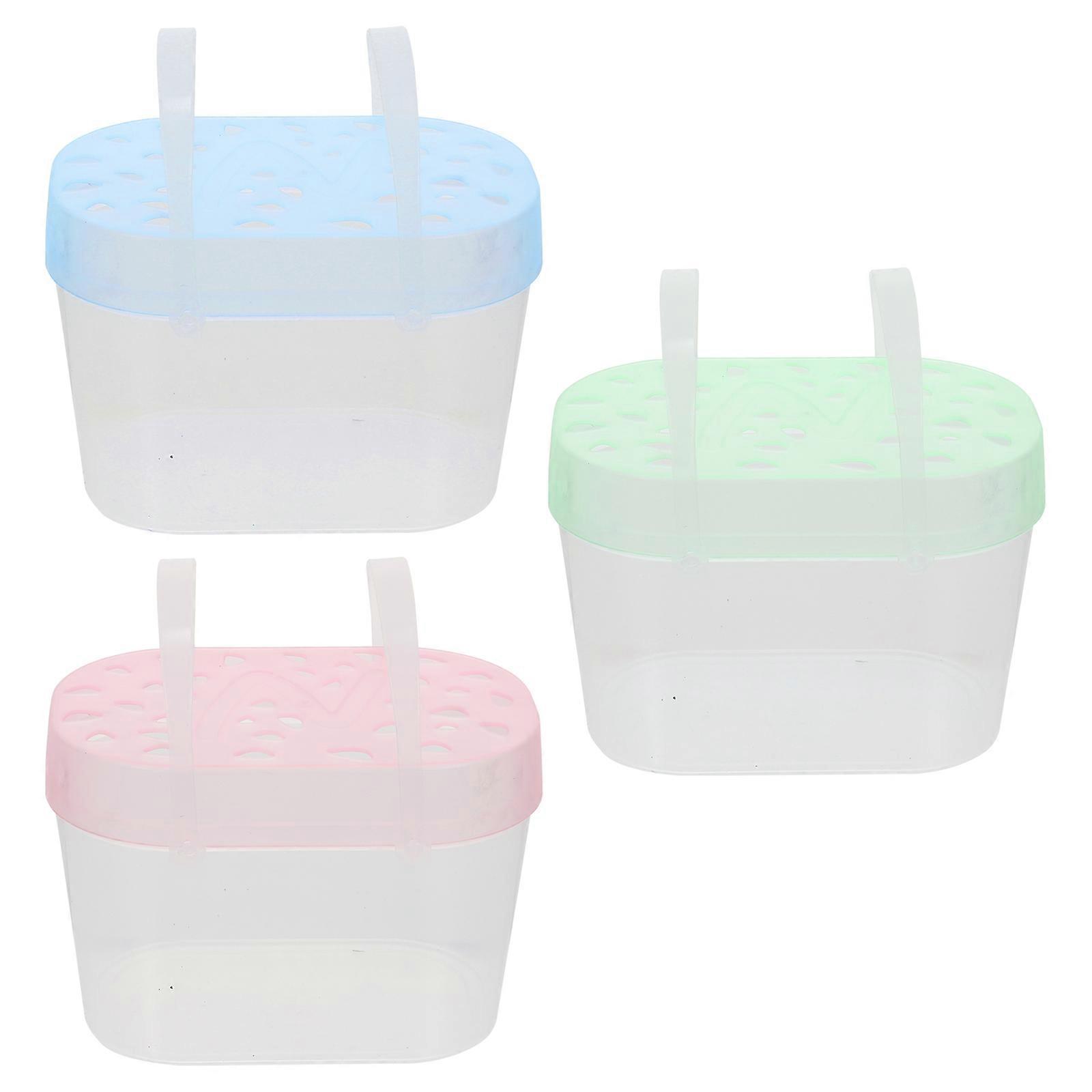 Portable Pet Carrier For Small Pets Including Hamsters And Guinea Pigs In Assorted Color With Breathable Design 3Pcs