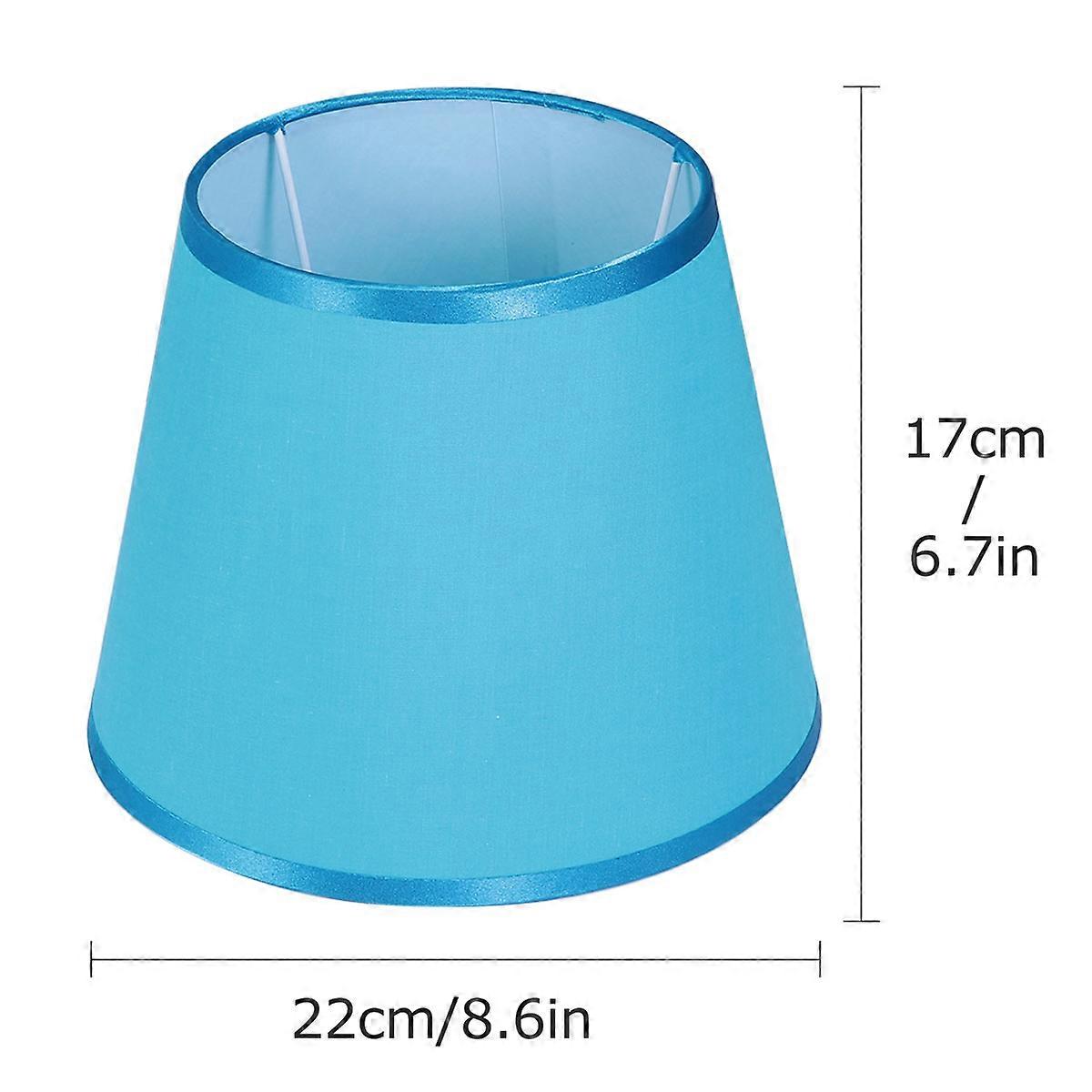 Simple Cloth Shade Decorative Diffuse Lighting Table Lamp Accessory Blue 22×17CM 1Pcs