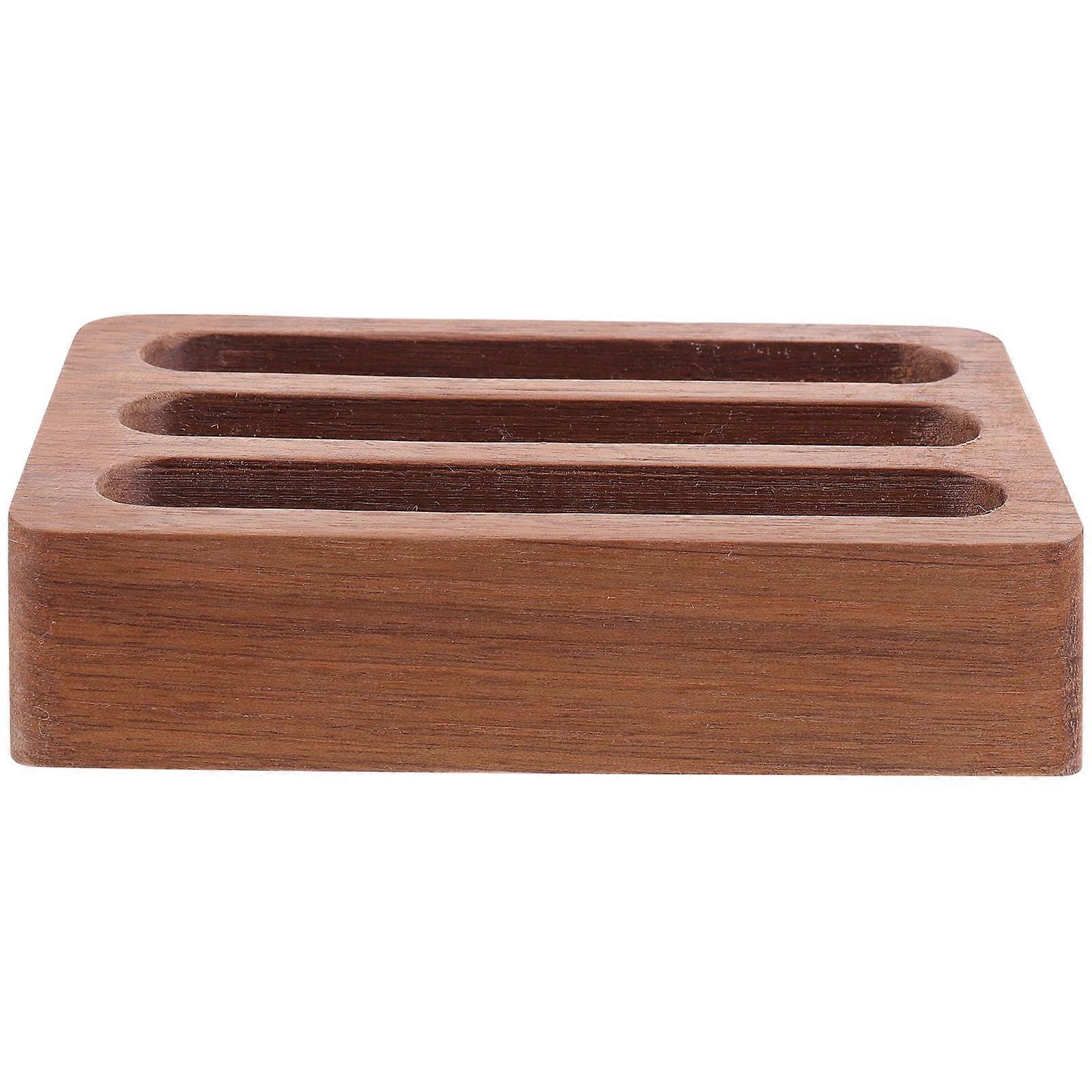 Wooden Business Card Holder Business Card Display Holder for Office 2Pcs