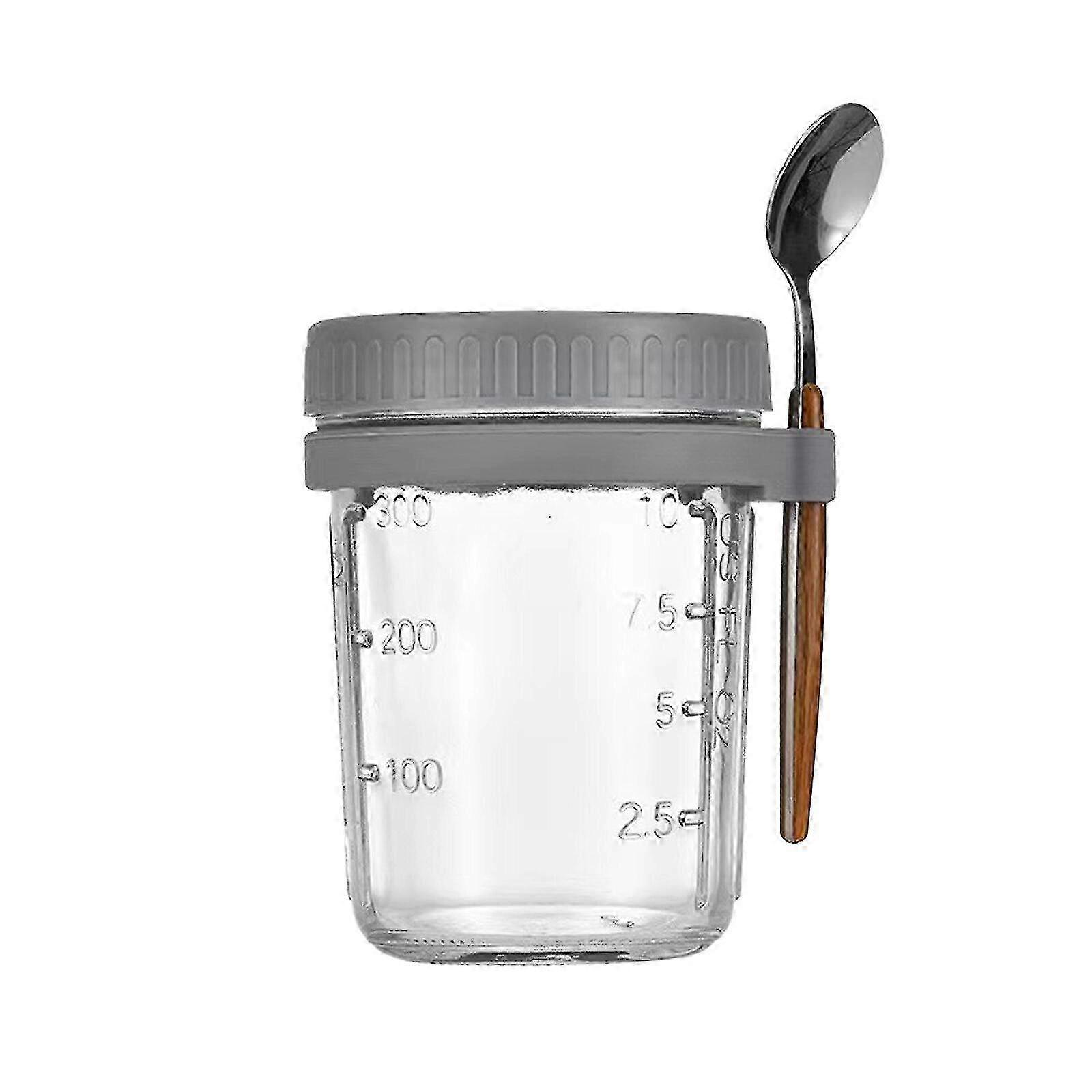 1/2/4 Pack Overnight Oats Jars With Lids And Spoons, 10 Oz Glass Bottles Containers Yogurt Airtight Jars 2025