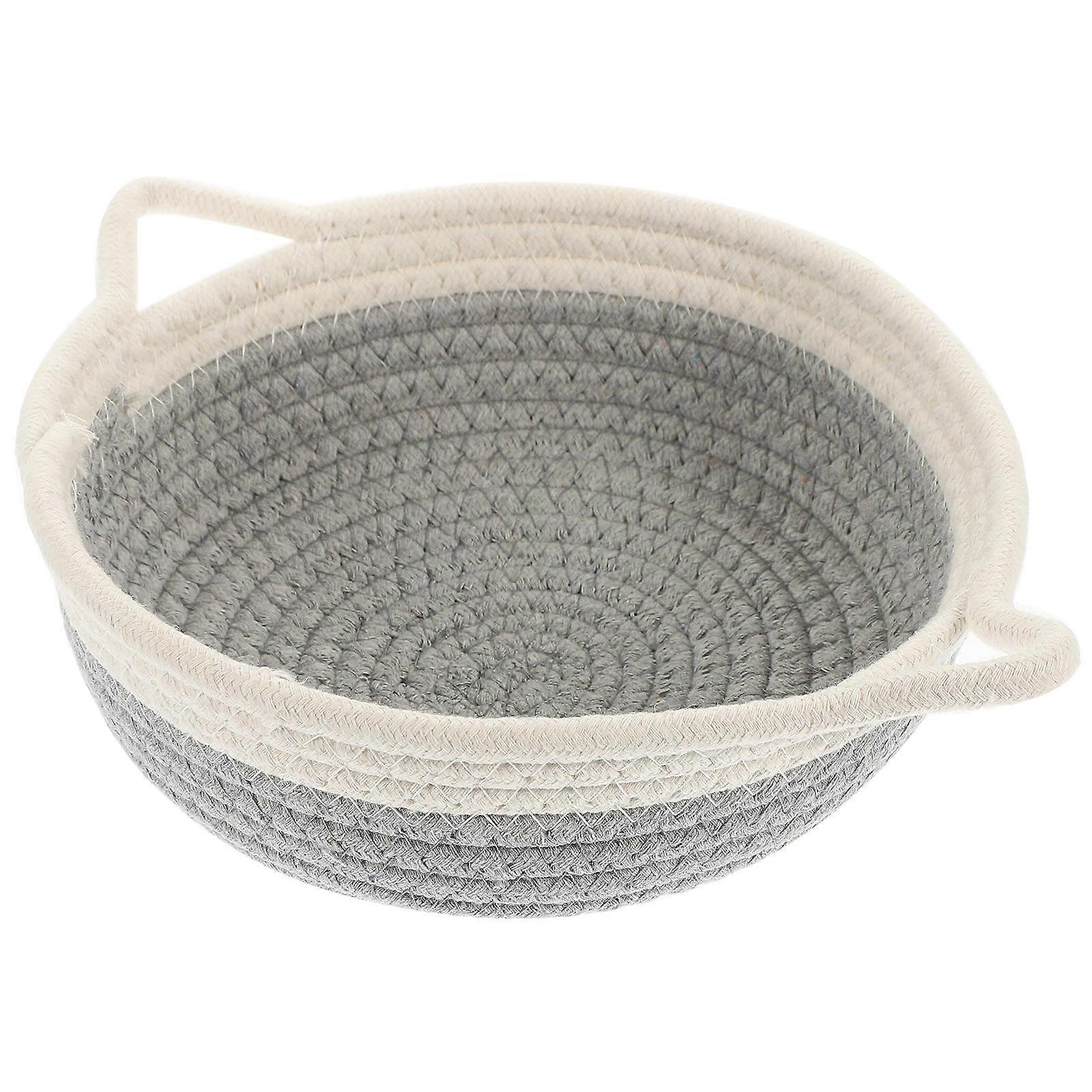 3Pcs Multi-Colored Cotton Rope Woven Baskets Nordic Style Storage Solution For Home Office Decoration 24X20X8CM