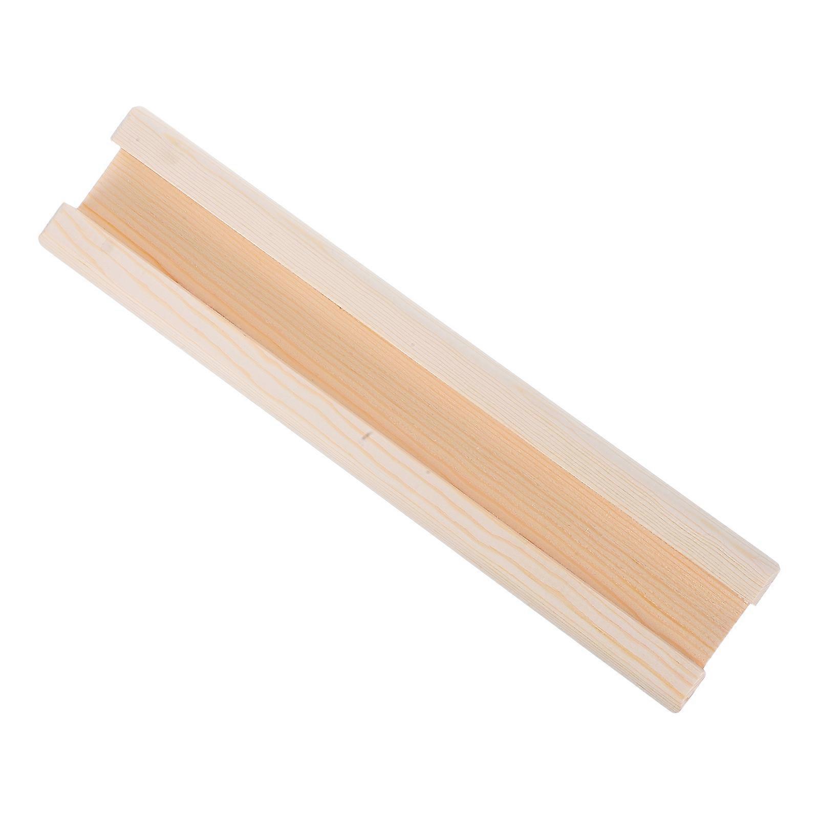 Wooden Mirror Stand Khaki with Stable Anti-Tip for Mirror Brackets Support