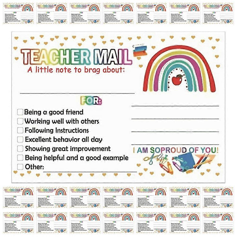 Incentive Cards Rainbow Teacher Notes for Classroom Use 100Pcs