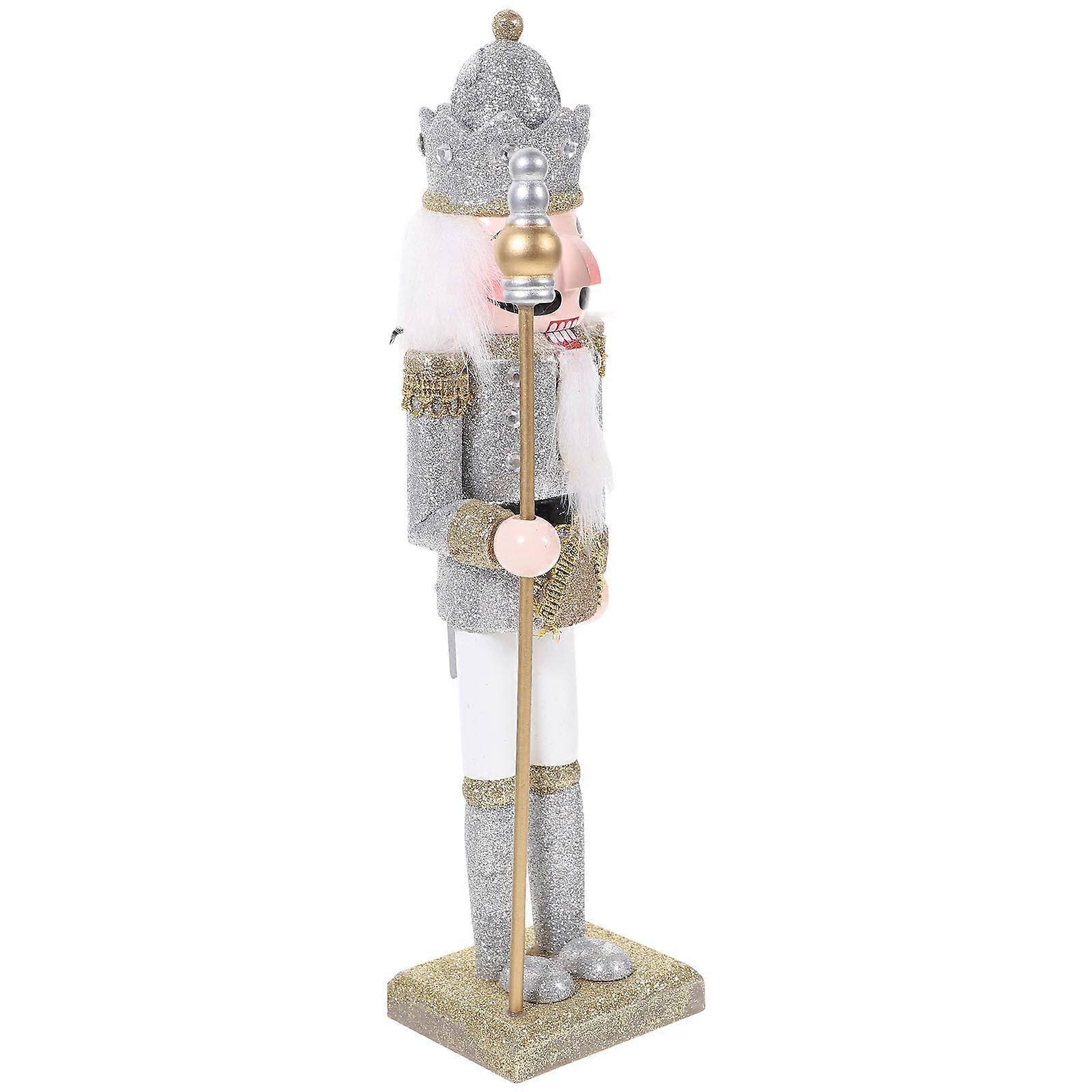 Xmas Table Ornament Wooden Nutcracker Decoration for Desktop 5Pcs