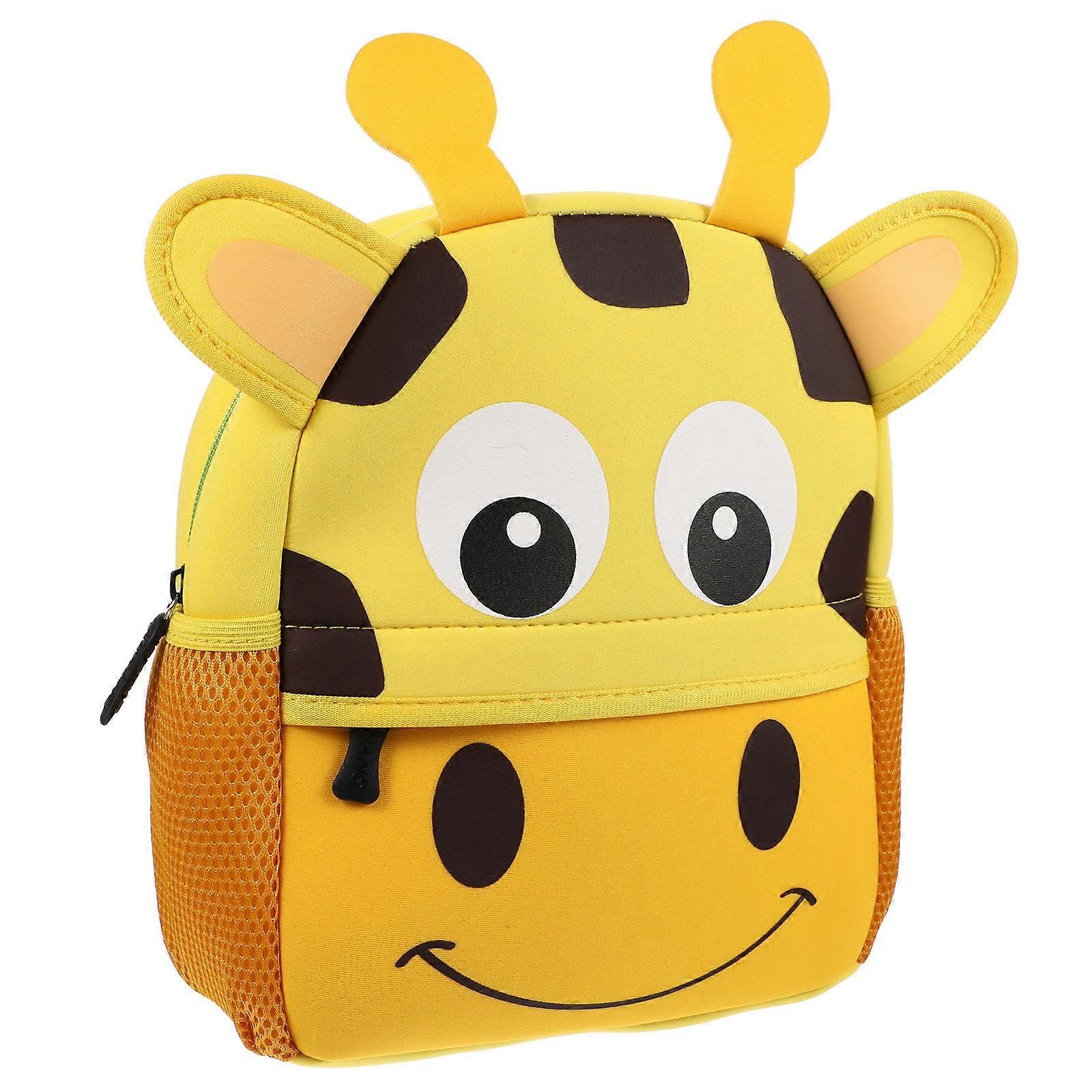 Cartoon Schoolbag Rectangular Shape Side Pocket for Water Cups 26X21X8CM 1Set