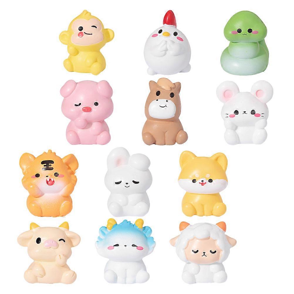 Resin Miniature Animals for Decor 48Pcs Figurines Kit