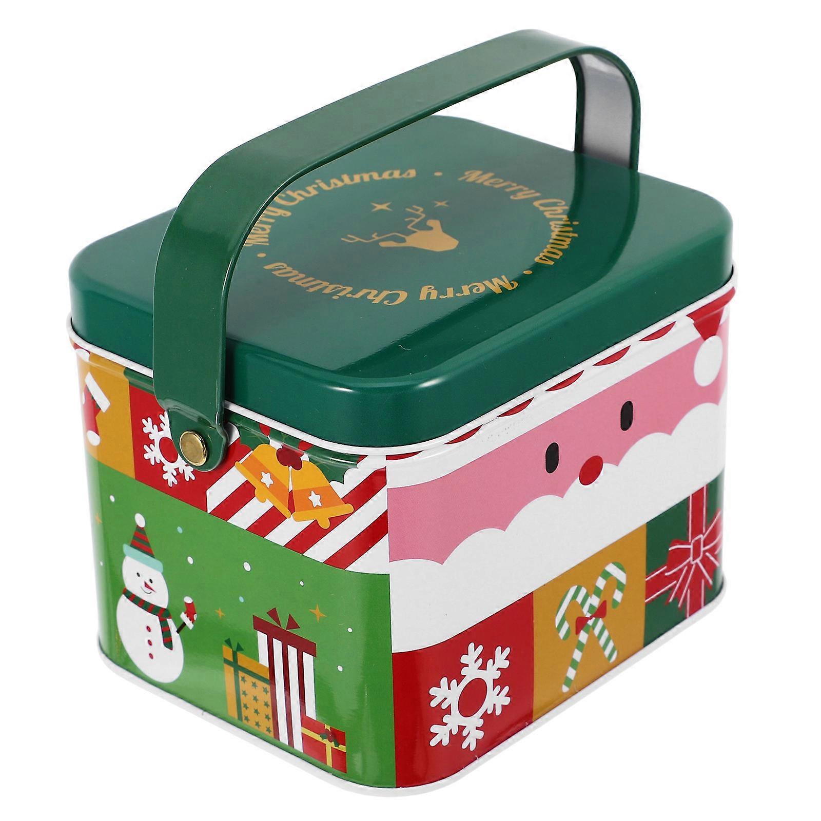 5Pcs Rectangular Tinplate Cookie Jar With Lid Versatile Multi Colored Storage Container For Candy And Snack Organization