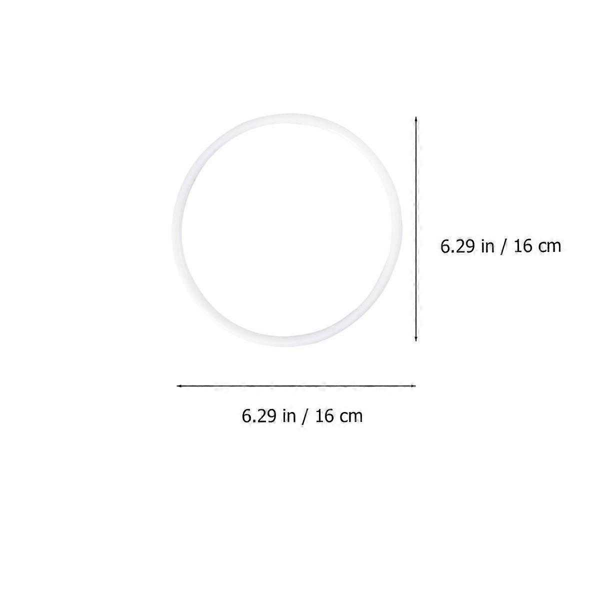 DIY Dreamcatcher Plastic Ring for Handmade Crafts 10Pcs White Circle