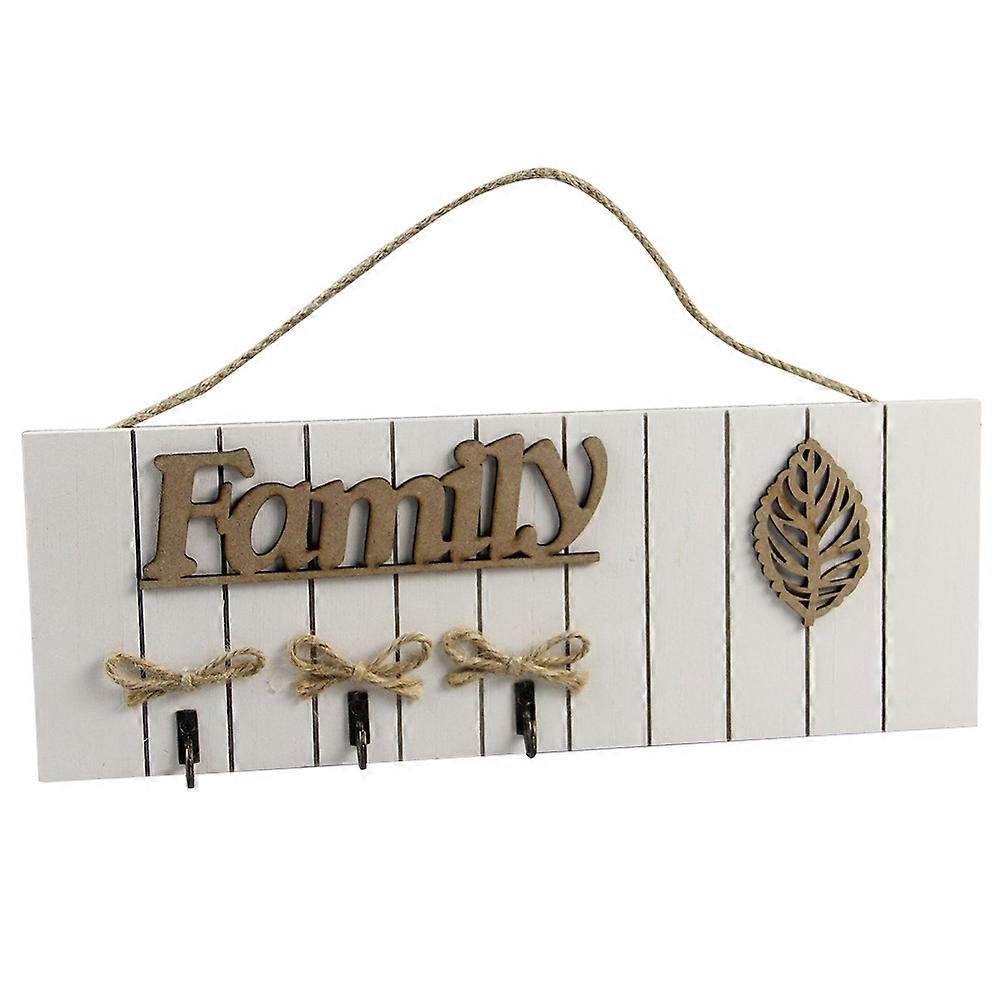 Wall Shelf Wooden Storage Rack for 3Pcs Vintage Hanging Hooks