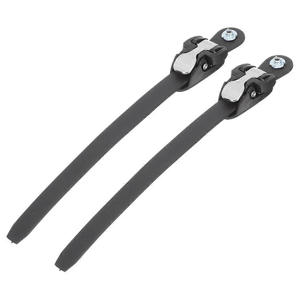 Professional Roller Skate Buckle Strap for Shoe Fixing 2Pcs Black PVC