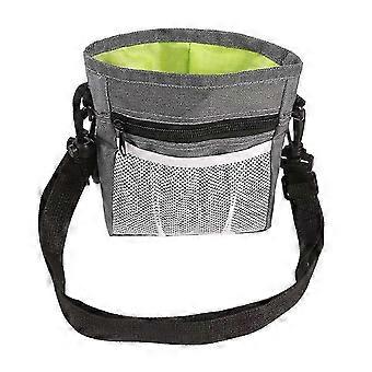 Dog Treat Training Pouch Easily Carries Pet Toys, Treats Built 3 Ways To Wear Grey