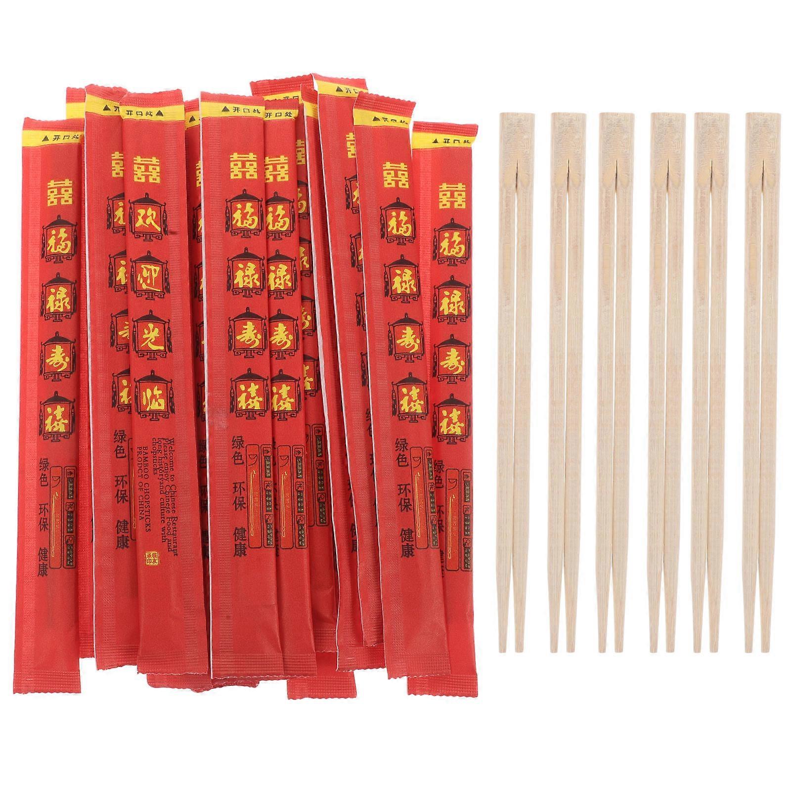 Disposable 38Pairs Red Individually Wrapped Chopstick Set for Party