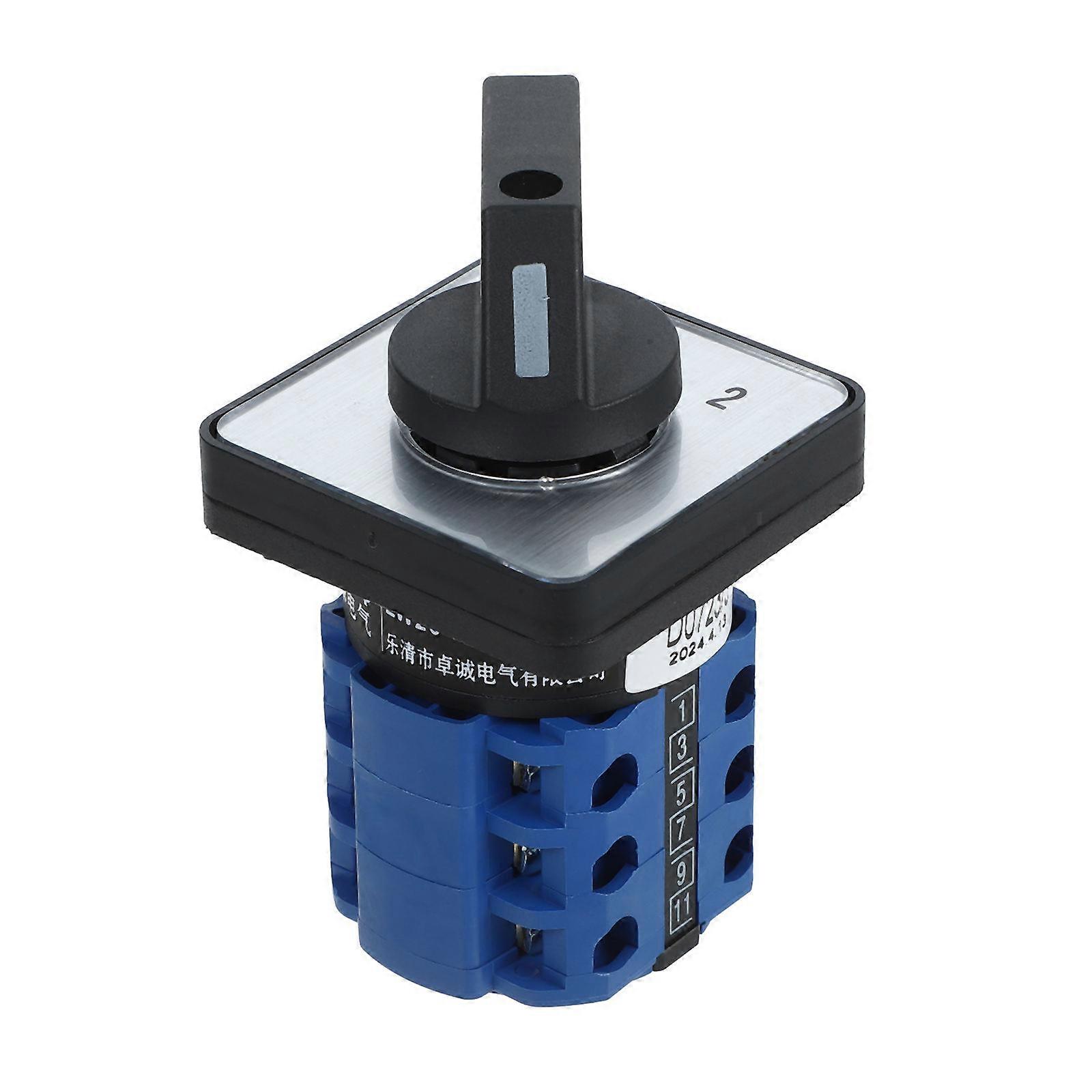 3-Position Changeover Switch for Motor Control 5Pcs Rotary Cam Selector