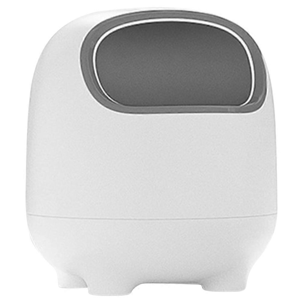 Odor Control 2Pcs Decorative Small Trash Can White Space Saving Garbage Container For Kitchen Bathroom 20X18X18CM