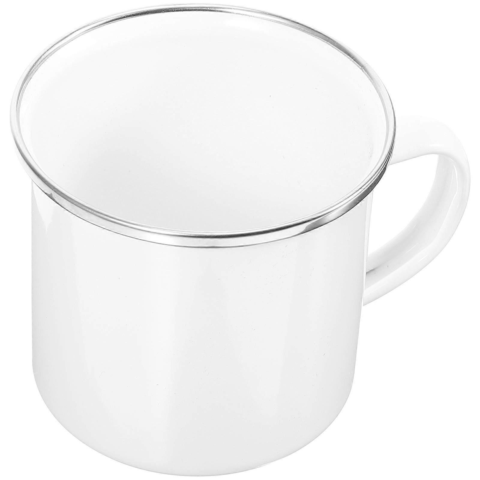 Camping Mug 4Pcs Enamel Mug Perfect For Travelers 350ml Round Simple Style Storage