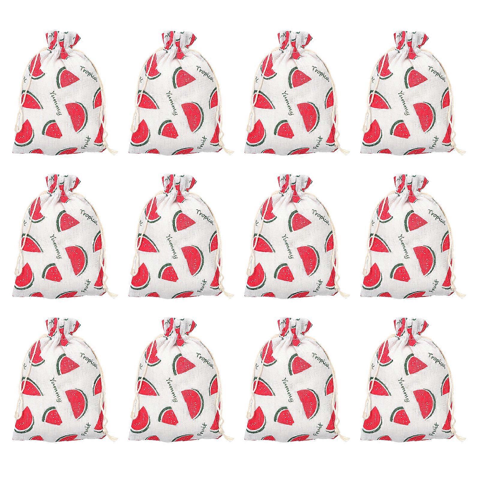 Party Drawstring Bags Watermelon for Storage 60Pcs Assorted Color Favors