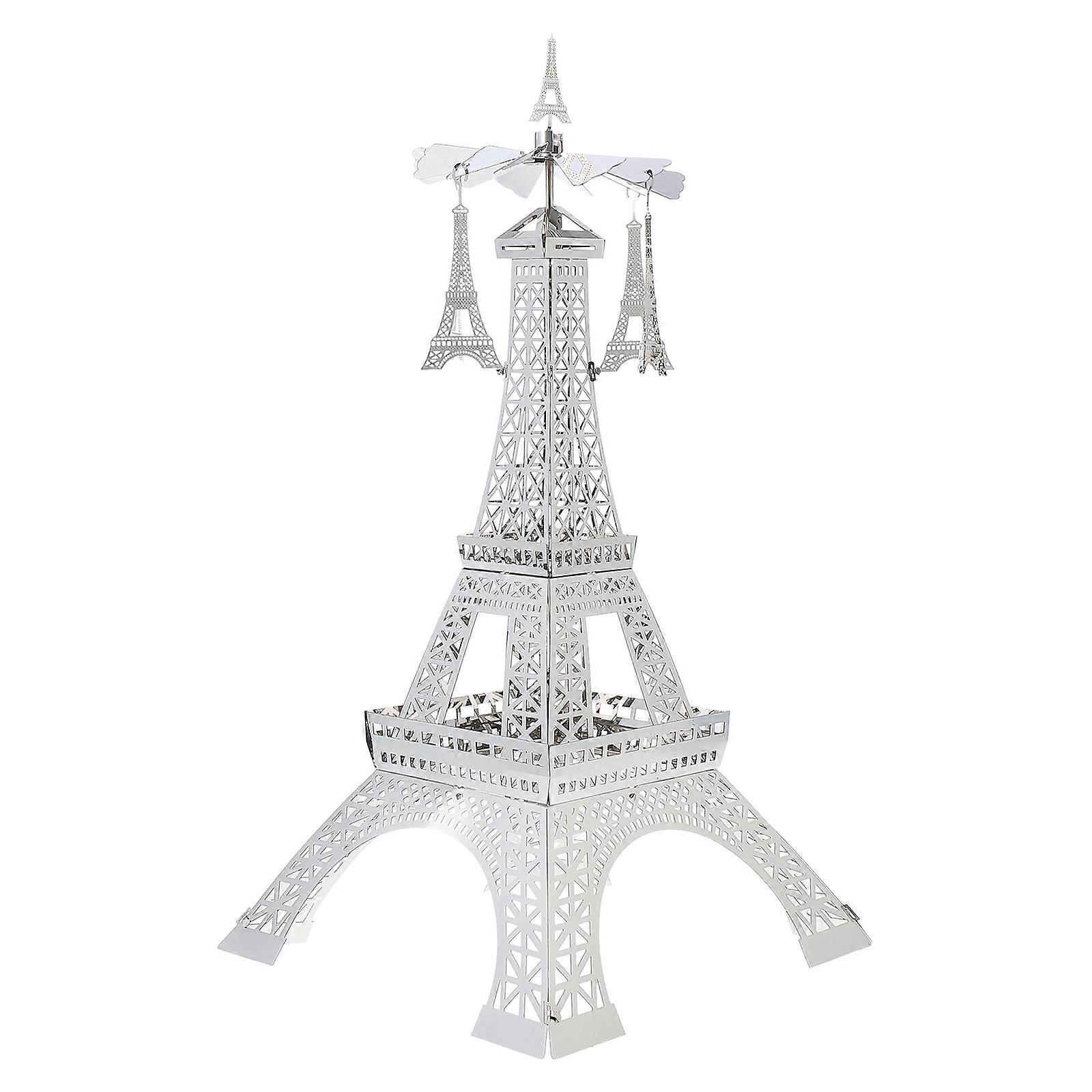 Metal Rotating Candlestick Eiffel Tower Candle Holder for Decoration 1Pcs