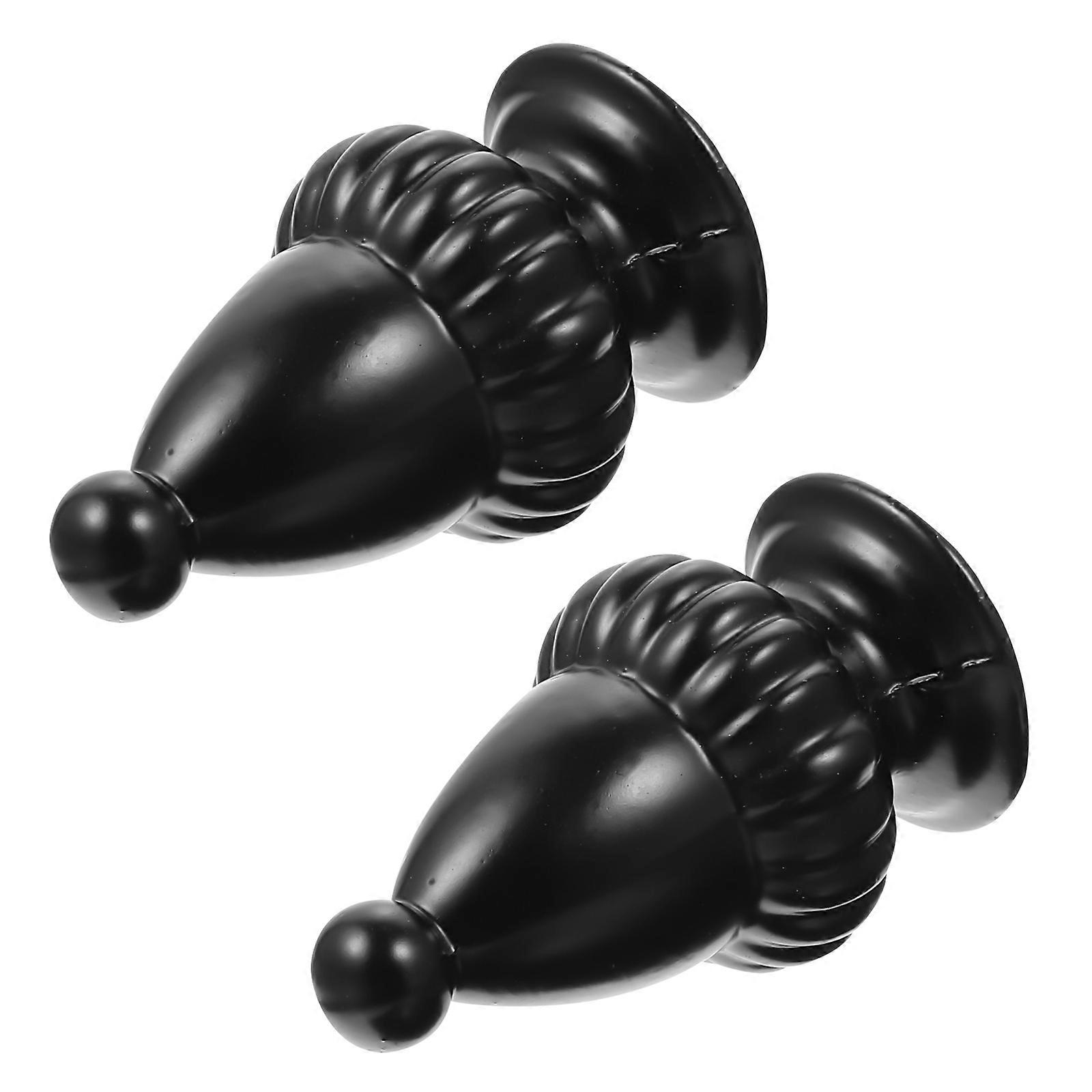 Lamp Finial Decor Modern Table Light Finial for Decor 6Pcs Black