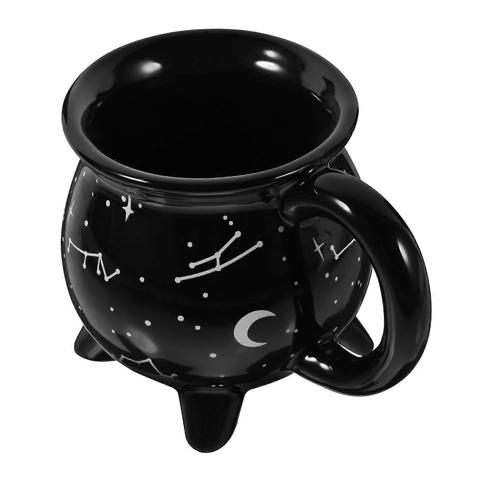 Ceramic Mug Cup for Drinking Use 5Pcs Black Witch Cauldron Coffee Mugs