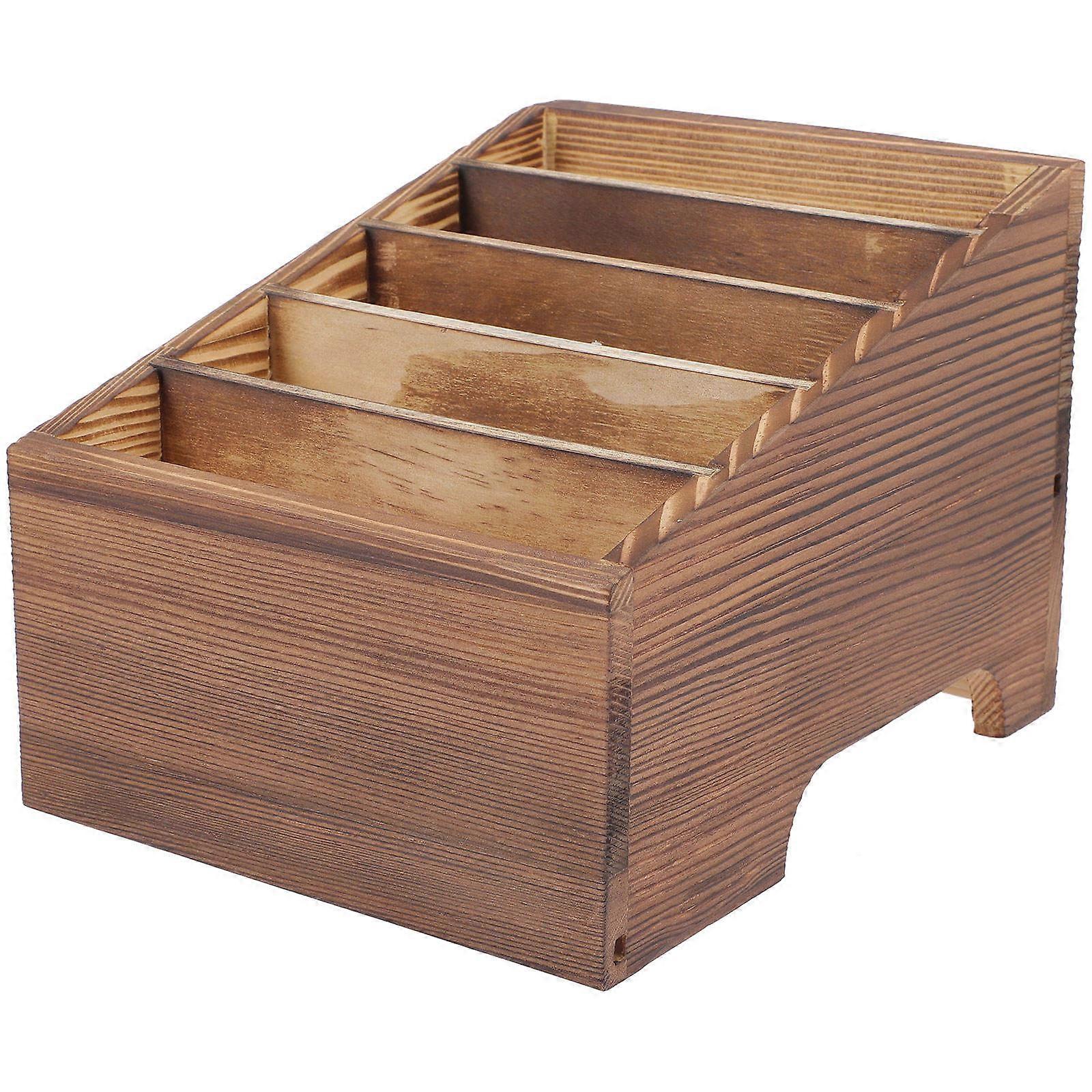 Coffee Wooden Mobile Phone Organizing Box for Temporary Use 3Pcs