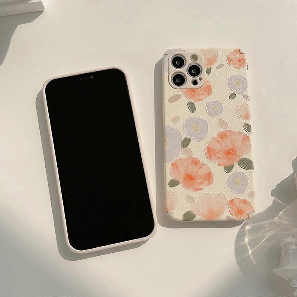 Case for compatible with iPhone 11 XR, Flower Painted Design Ultra-Thin Flexible TPU Soft Rubber Gel Protective Cover