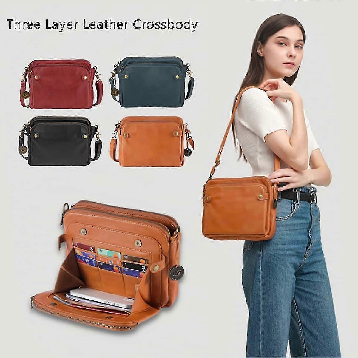 Axelremsväskor Svarta Bruna Trelagers Läder--röd