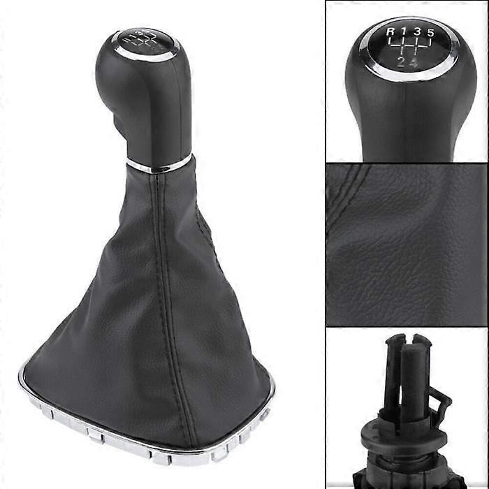 5 Speed Gear Shift Knob Set with Gaiter Boot Cover For Opel / Vauxhall Corsa D 2006-2014
