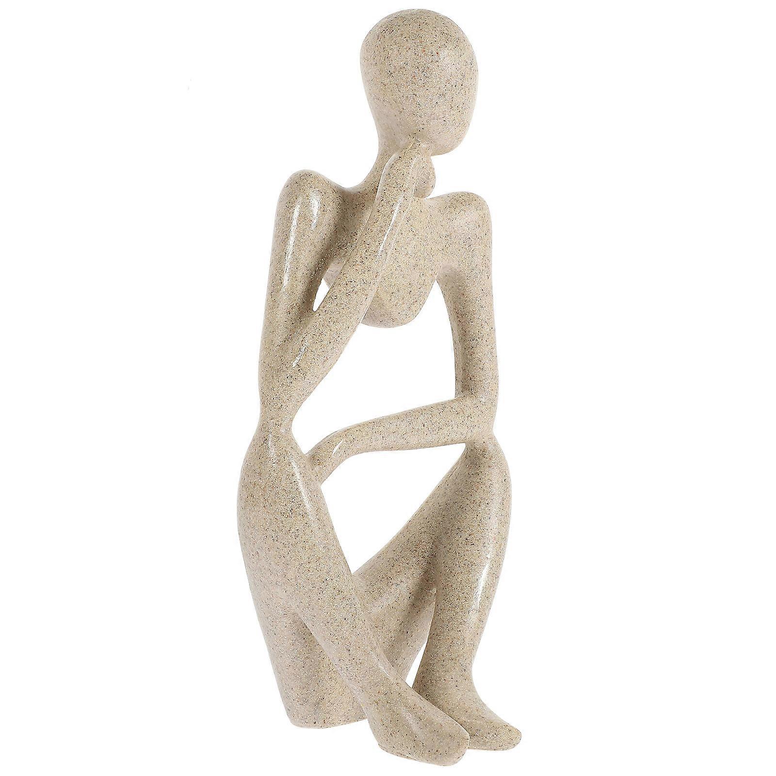Abstract Thinker Sculpture Resin Ornament for Office 3Pcs Pack