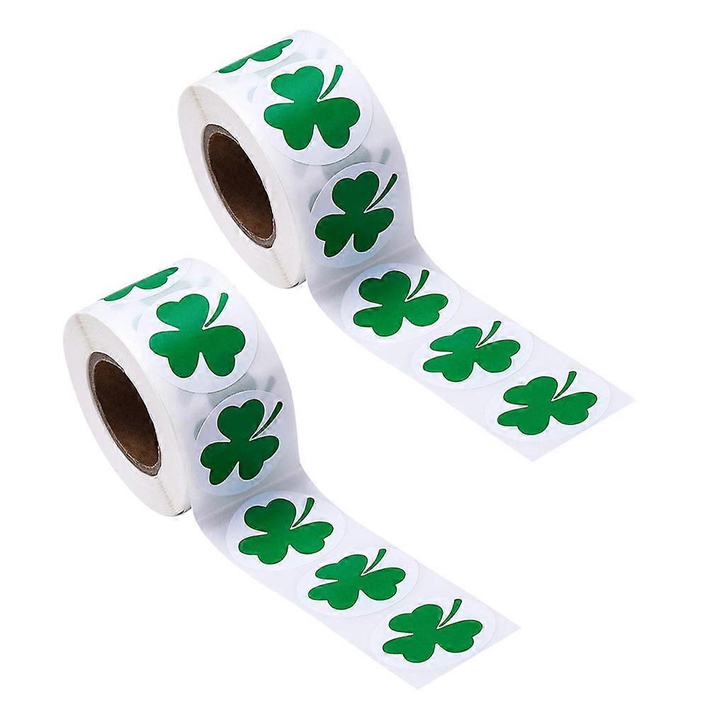 Self-Adhesive Clover Sealing Sticker for Decoration 2 Rolls Wrapping Stickers