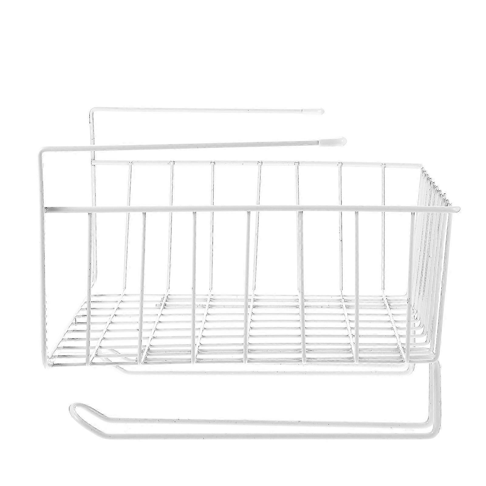 Under Cabinet Holder Closet Organization Easy Installation Iron Rectangular 10.6105.5in 1Pcs-2025-ss