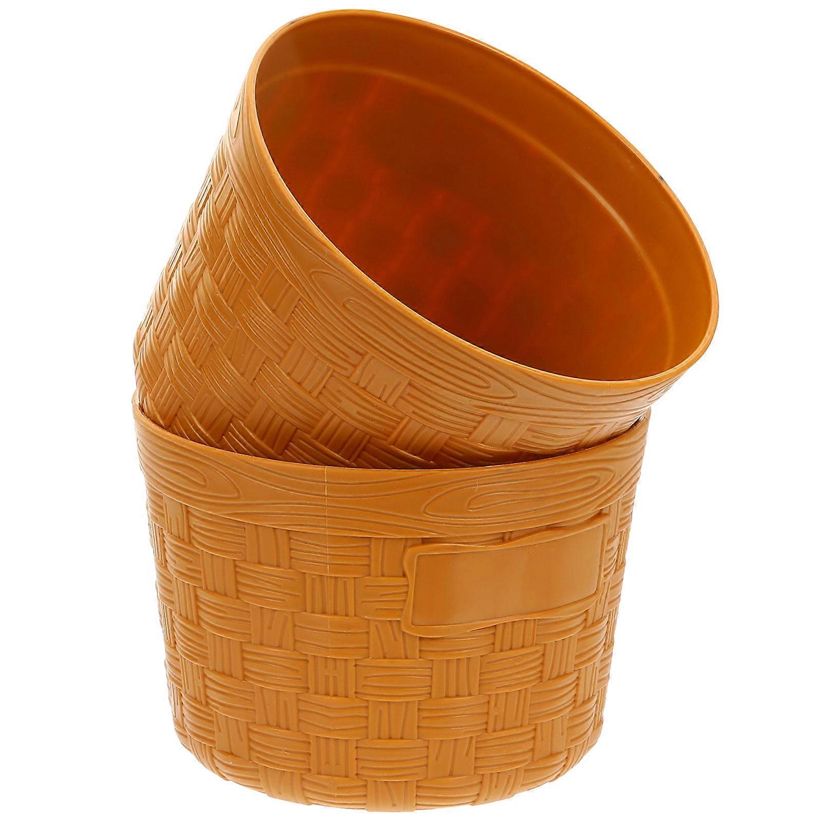 Orange Collectible Storage Basket Toy for Playing 2Pcs Pretend Play Role Playing Toy