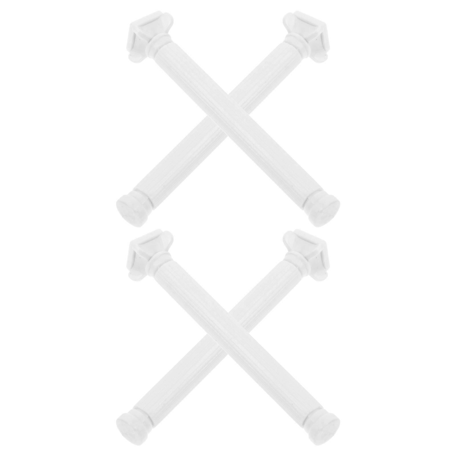 Mini Roman Pillar Model for Crafting 12Pcs Plastic Columns in White