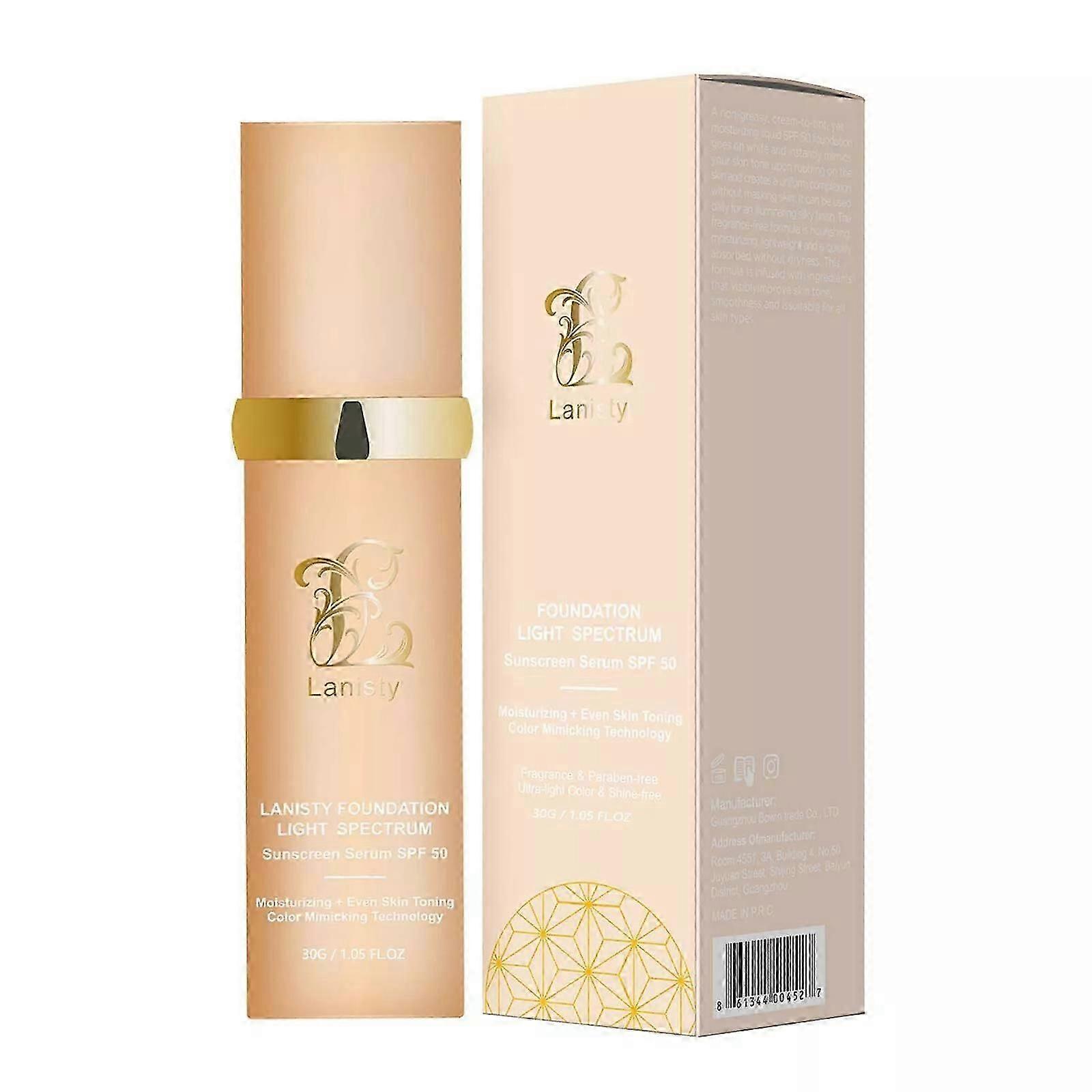 4 in 1 バイオミミック ファンデーション ミディアム スペクトラム by Lanisty SPF 50 1.05 fl oz 30g