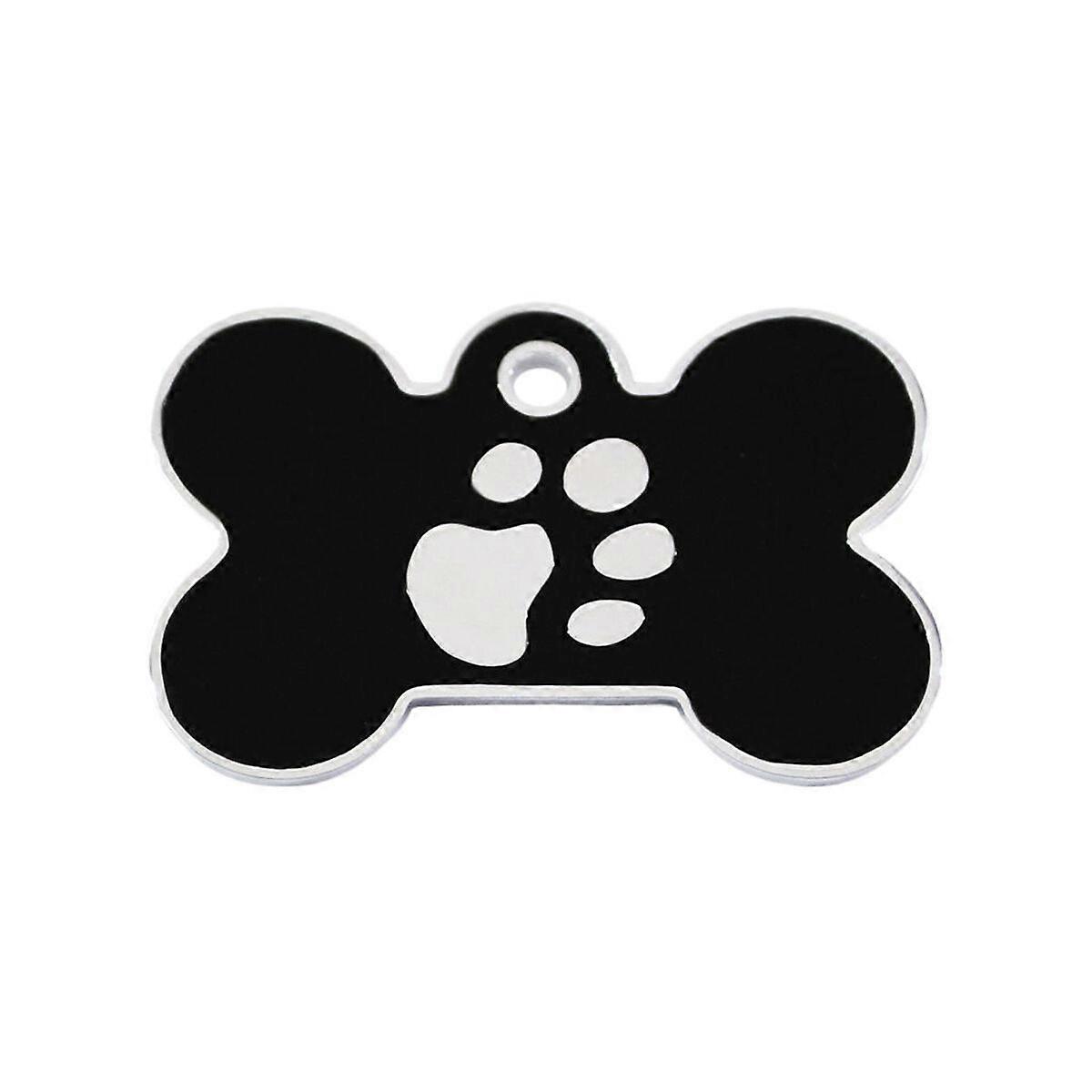Identification plate for collar Imarc Bone Black Silver