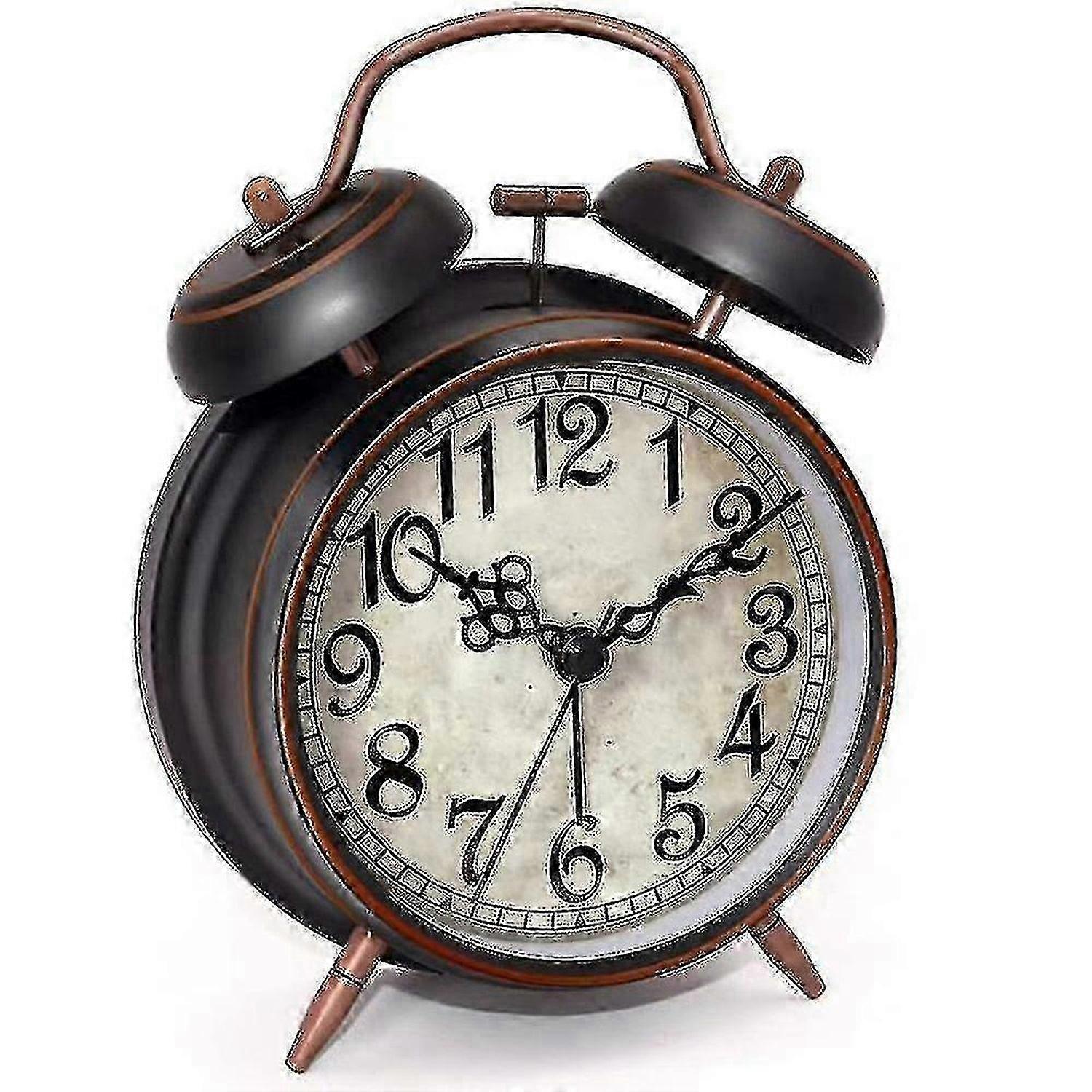 Loud Alarm Clock For Heavy Sleepers Adults, Silent Non-ticking Quartz With Backlight,twin Bell